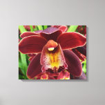 Maroon Orchids I Beautiful Red Floral Canvas Print