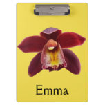 Maroon Orchids I Beautiful Red Floral Clipboard