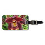 Maroon Orchids I Beautiful Red Floral Luggage Tag