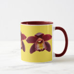 Maroon Orchids I Beautiful Red Floral Mug