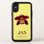 Maroon Orchids I Beautiful Red Floral OtterBox Symmetry iPhone XS Case