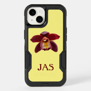 Maroon Orchids I Beautiful Red Floral OtterBox iPhone 14 Case