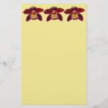Maroon Orchids I Beautiful Red Floral Stationery