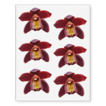 Maroon Orchids I Beautiful Red Floral Temporary Tattoos
