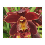 Maroon Orchids I Beautiful Red Floral Wood Wall Decor