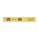 Maroon Orchids I Beautiful Red Floral Wrap Around Label