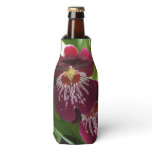 Maroon Orchids II Elegant Floral Bottle Cooler
