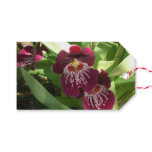 Maroon Orchids II Elegant Floral Gift Tags
