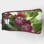 Maroon Orchids II Elegant Floral Golf Head Cover