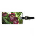 Maroon Orchids II Elegant Floral Luggage Tag