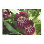 Maroon Orchids II Elegant Floral Placemat