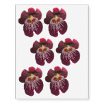 Maroon Orchids II Elegant Floral Temporary Tattoos