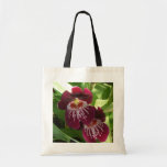 Maroon Orchids II Elegant Floral Tote Bag