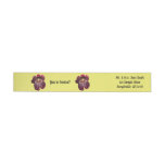 Maroon Orchids II Elegant Floral Wrap Around Label