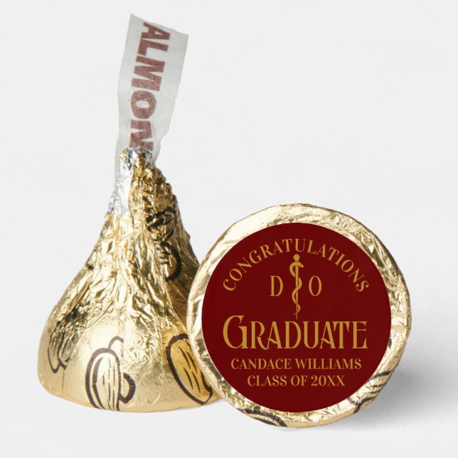 Maroon Osteopathic Medical School Graduation Party Hershey®'s Kisses® (Front)