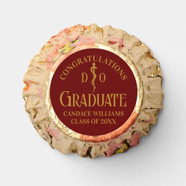 Maroon Osteopathic Medical School Graduation Party Reese's Peanut Butter Cups (Front)
