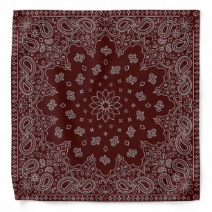 Maroon Paisley Pattern Bandana