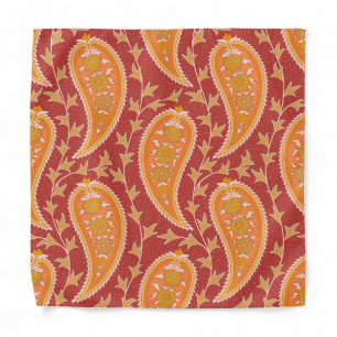 Maroon Paisley: Turkish Cucumber Ornament. Bandana