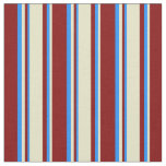 [ Thumbnail: Maroon, Pale Goldenrod & Blue Colored Pattern Fabric ]