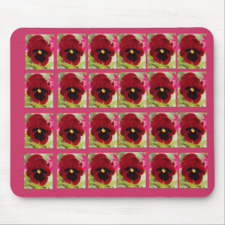 Maroon Pansy Mouse Pad