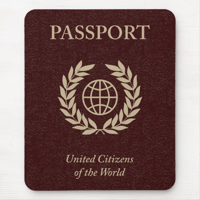 maroon passport mouse pad (Front)