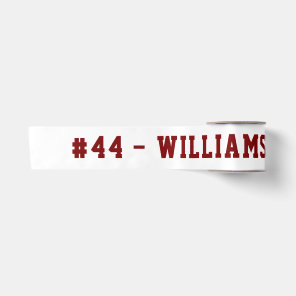 Maroon Personalized Name and Number Homecoming Satin Ribbon