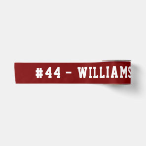 Maroon Personalized Name and Number Homecoming Satin Ribbon