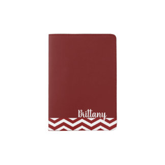 Maroon Personalized Passport Cover