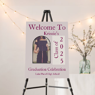 Maroon Photo Arch Graduation  Foam Board