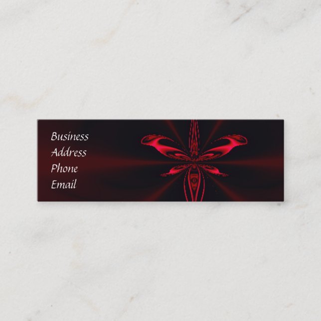 Maroon Pinch Mini Business Card (Front)