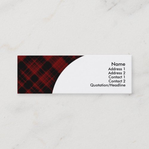 maroon plaid business card templates
