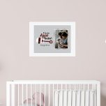 Maroon Plaid Rattle Aggie Baby Photo Poster<br><div class="desc">Deck out the nursery for your new little Aggie in this elegant maroon and gray design. Features a rattle with a bow and maroon plaid and the words "I'm an Aggie baby!" against a gray background. It's the perfect gift for a fan with a new baby! Personalize with the baby's...</div>
