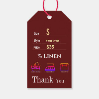 Maroon  Price  Gift Tags