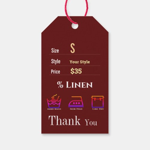 Maroon  Price  Gift Tags