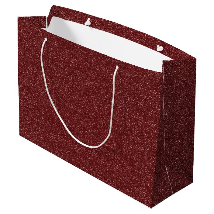 Maroon/Purple Faux Glitter Large Gift Bag