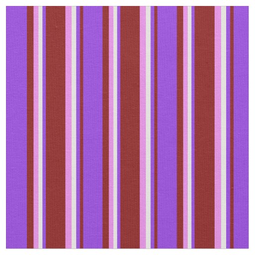 Maroon, Purple, Light Cyan, and Violet Lines Fabric