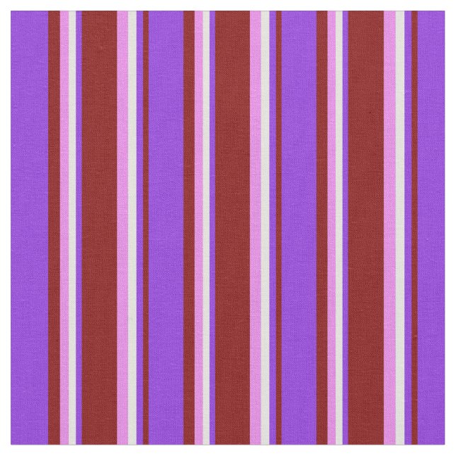 Maroon, Purple, Light Cyan, and Violet Lines Fabric (Close Up)