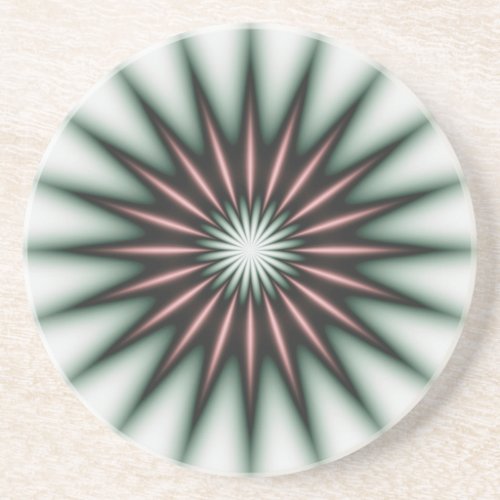 Maroon Radiant Pattern Coaster