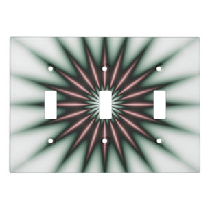 Maroon Radiant Pattern Light Switch Cover