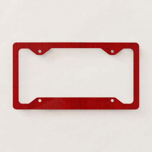 Maroon Red Bamboo Wood Grain Look License Plate Frame