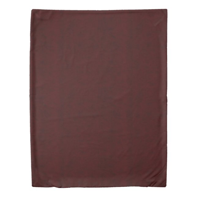 Maroon Red Color Velvet Look Dark Marsala Duvet Cover (Front)