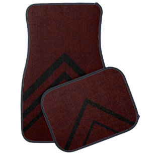 Maroon Red Color Velvet Personalize or Classic Car Floor Mat