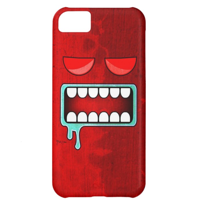 Maroon Red Drooling Red Eyed Monster Face iPhone 5C Cover