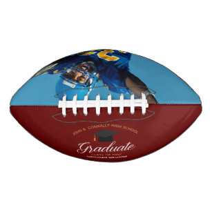 Maroon Red Graduation Custom 2024 Graduate Photo Football