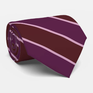 Maroon Red, Magenta And Pink Diagonal Stripes  Neck Tie