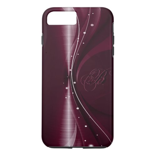 Maroon Red Metallic Retro Dynamic Wave iPhone 8 Plus7 Plus Case