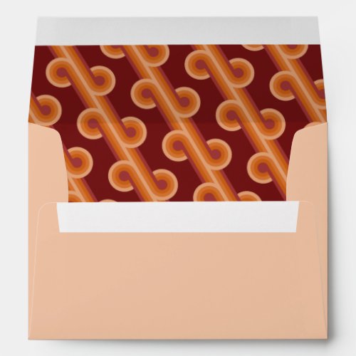 Maroon Red Orange Circles Fusion Fine Art Pattern Envelope