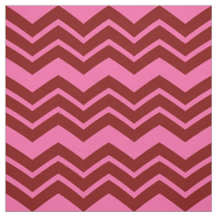 Maroon Red Pink Chevron Zigzag Design  Fabric