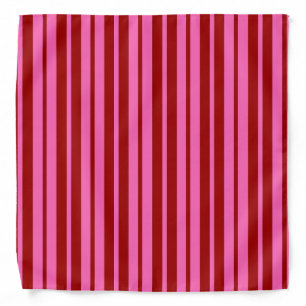 Maroon Red Pink Stripes Design Bandana