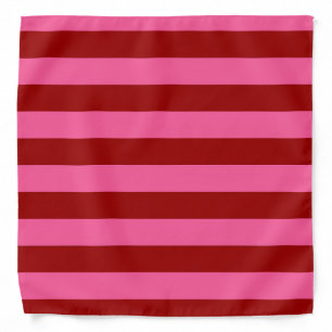 Maroon Red Pink Stripes Design  Bandana